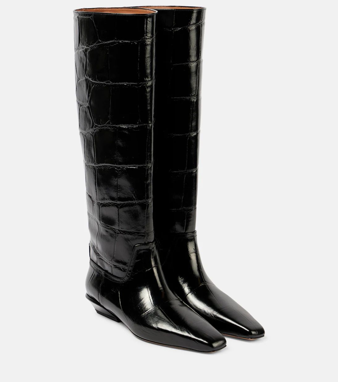 Bettina croc-effect leather boots | Mytheresa (US/CA)