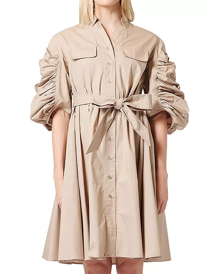 Gracia Cotton Ruched Sleeve Shirt Dress Back to results -  Women - Bloomingdale's | Bloomingdale's (US)