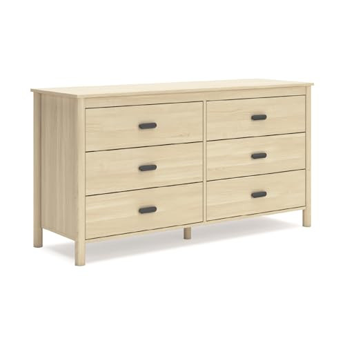 Signature Design by Ashley Cabinella Casual Dresser with 6 Smooth-Gliding Drawers, Meets ASTM International Safety Standards, Light Brown Finish, 61.57' W | Amazon (US)