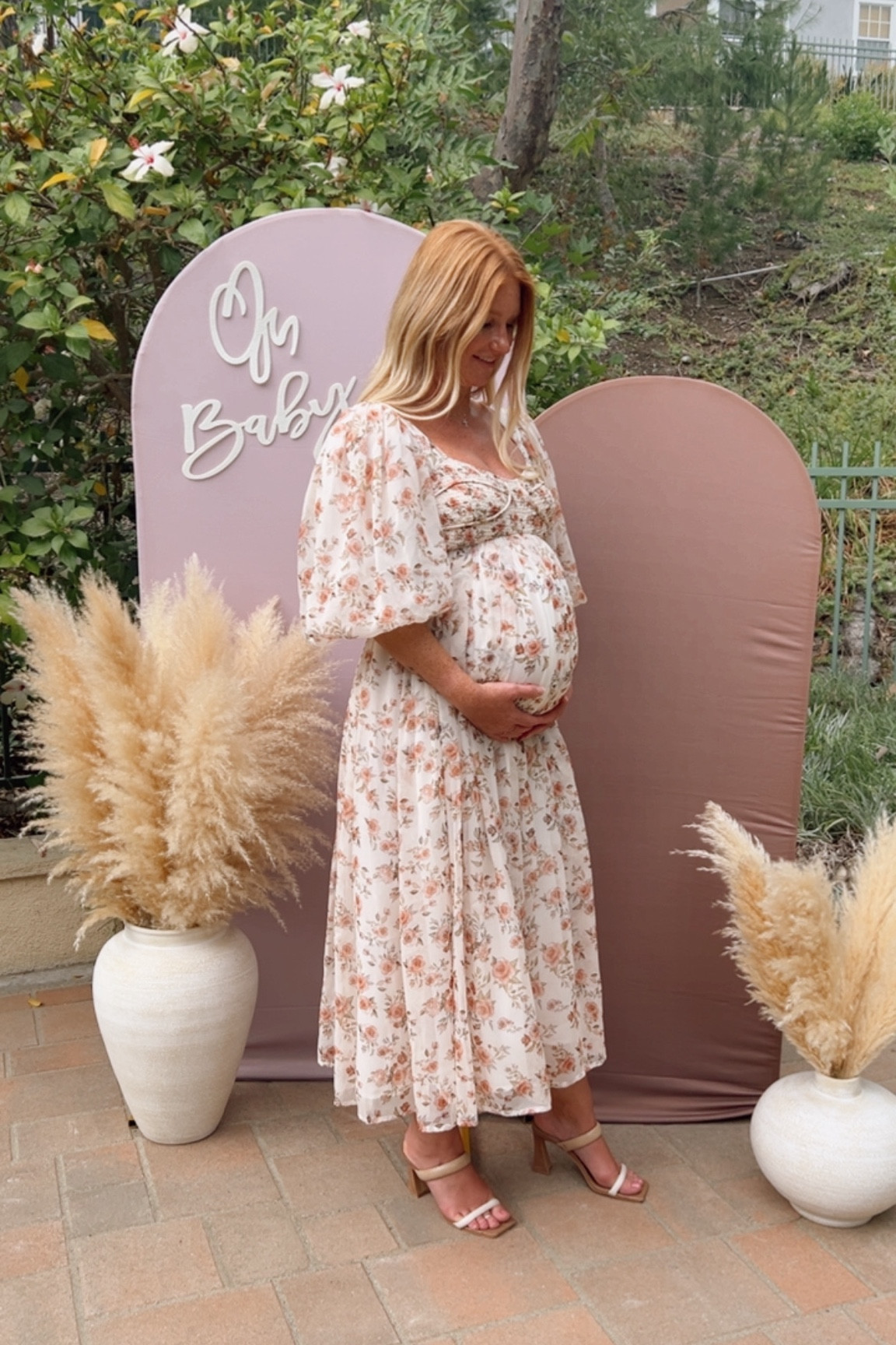 Showering baby girl 💕 

I love that this dress can be worn with and post bump, I stuck with my pre-pregnancy size and it fit perfectly! 🌸 

#babyshower 

#LTKFindsUnder100 #LTKBump