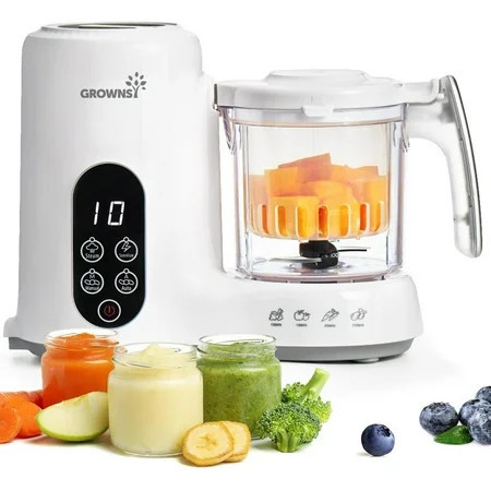 GROWNSY Baby Food Maker Multi-Function,Constant Temperature 24h, Auto Cooking & Grinding,White | Walmart (US)