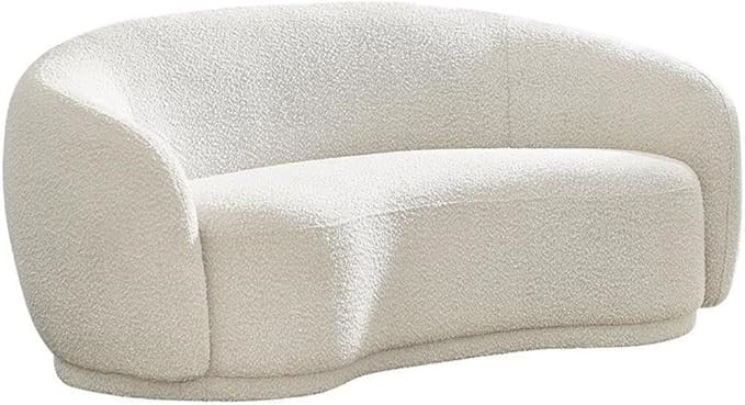 MAKLAINE 64" W Contemporary Boucle Fabric Loveseat with Rounded Back, Seats up to 2 People, for L... | Amazon (US)