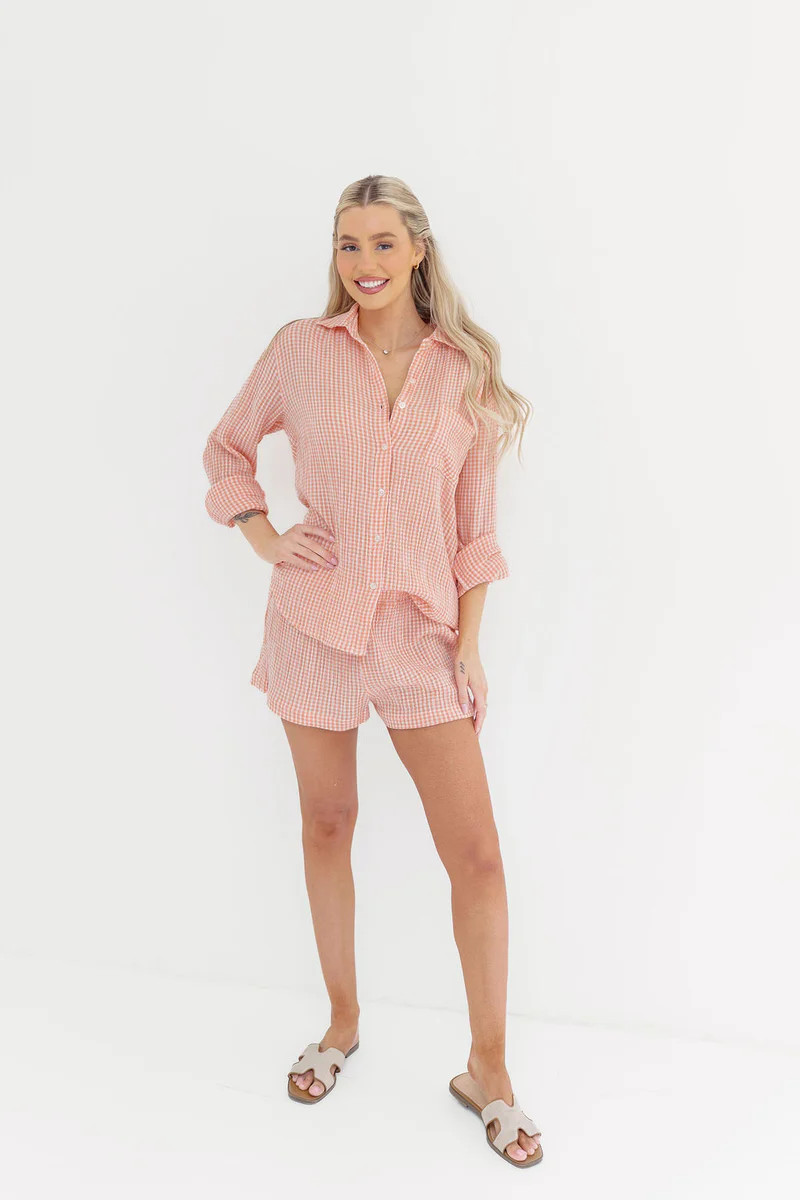 Sunday Morning Gingham Short | Izzy and Ivy Boutique