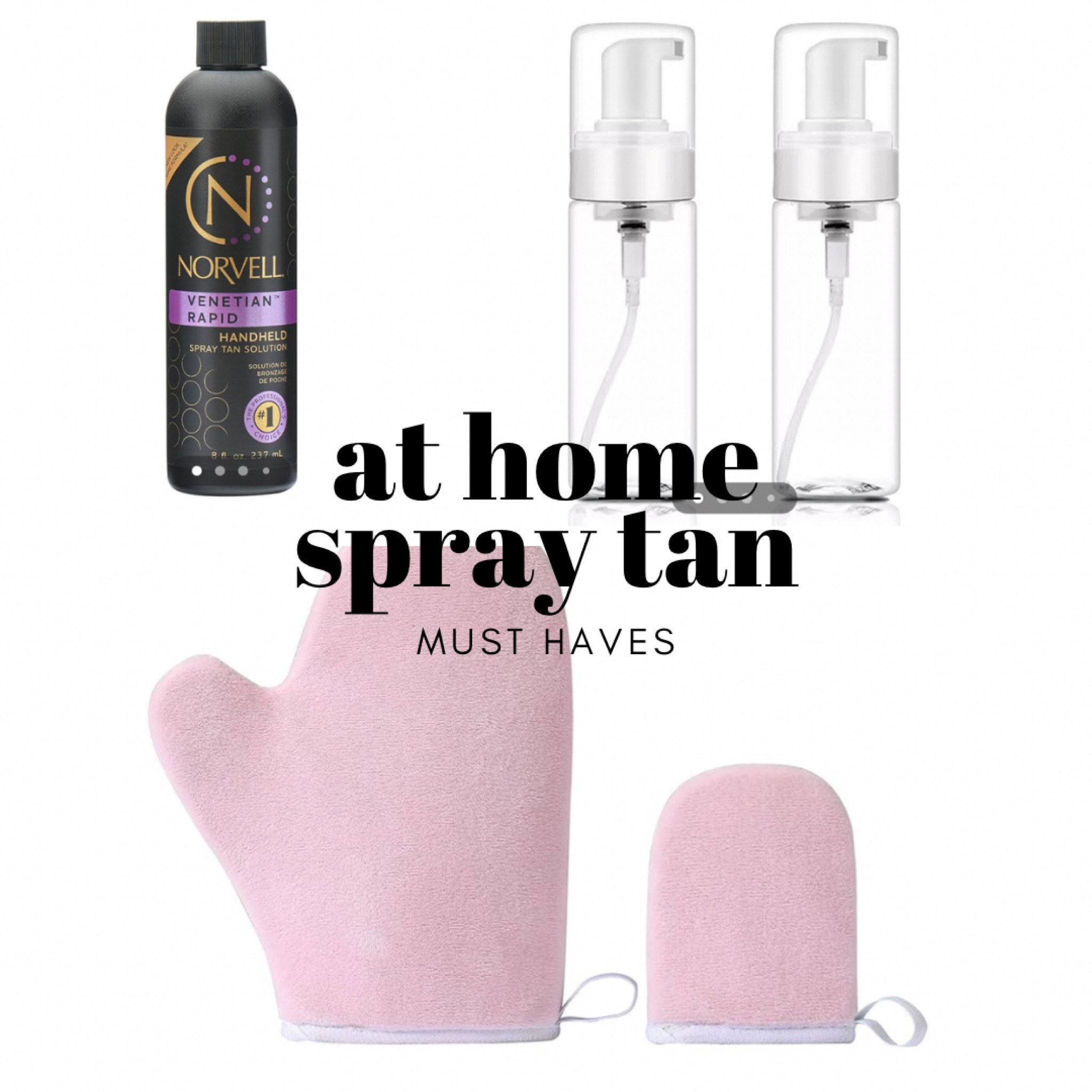 I’m a weekly spray tan kind of girl, plus I worked in a tanning salon for a bit in college, so I’m a bit of a spray tan expert! This solution is the *exact* kind I used in a professional salon. I use it at home by putting it into a foam maker and applying with a mitt. I like for my tan to be as dark as possible, so I leave it on for 3 hours, but you can shower after as little as one hour! 

#LTKBeauty