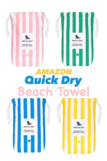 Amazon quick dry beach towels! Love the stripes - come in a ton of colors and prints // dock and bay // pool house must have 

#beach #pools #amazon #amazonfind #towels #cabana 