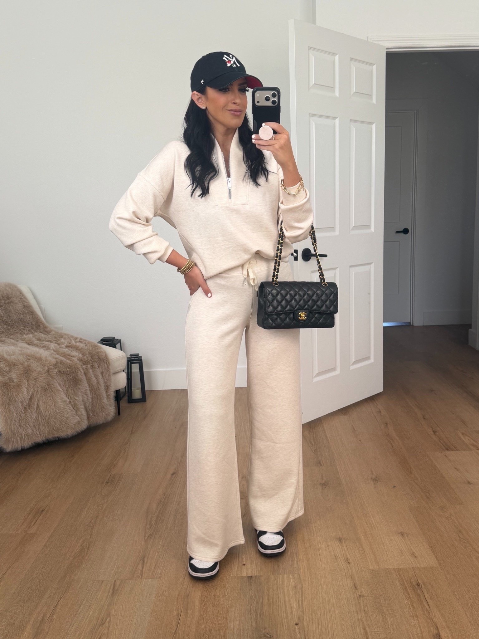 Spanx wide leg pant wearing size small. Spanx SPANX AirEssentials® Shawl Collar Half Zip wearing size small. Now 20% off with code LTKSPANX