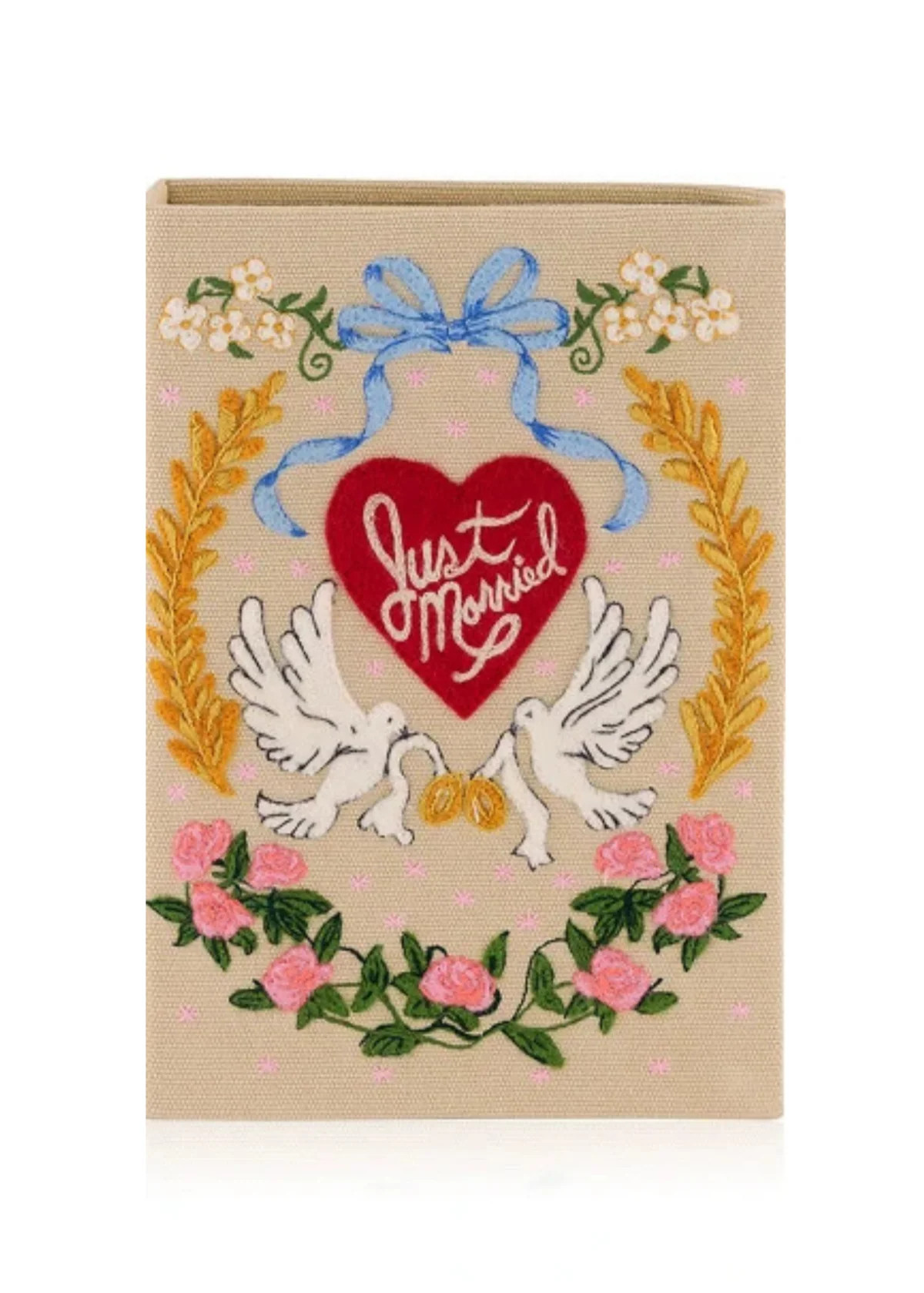 Just Married Book Clutch in Ivory | Over The Moon