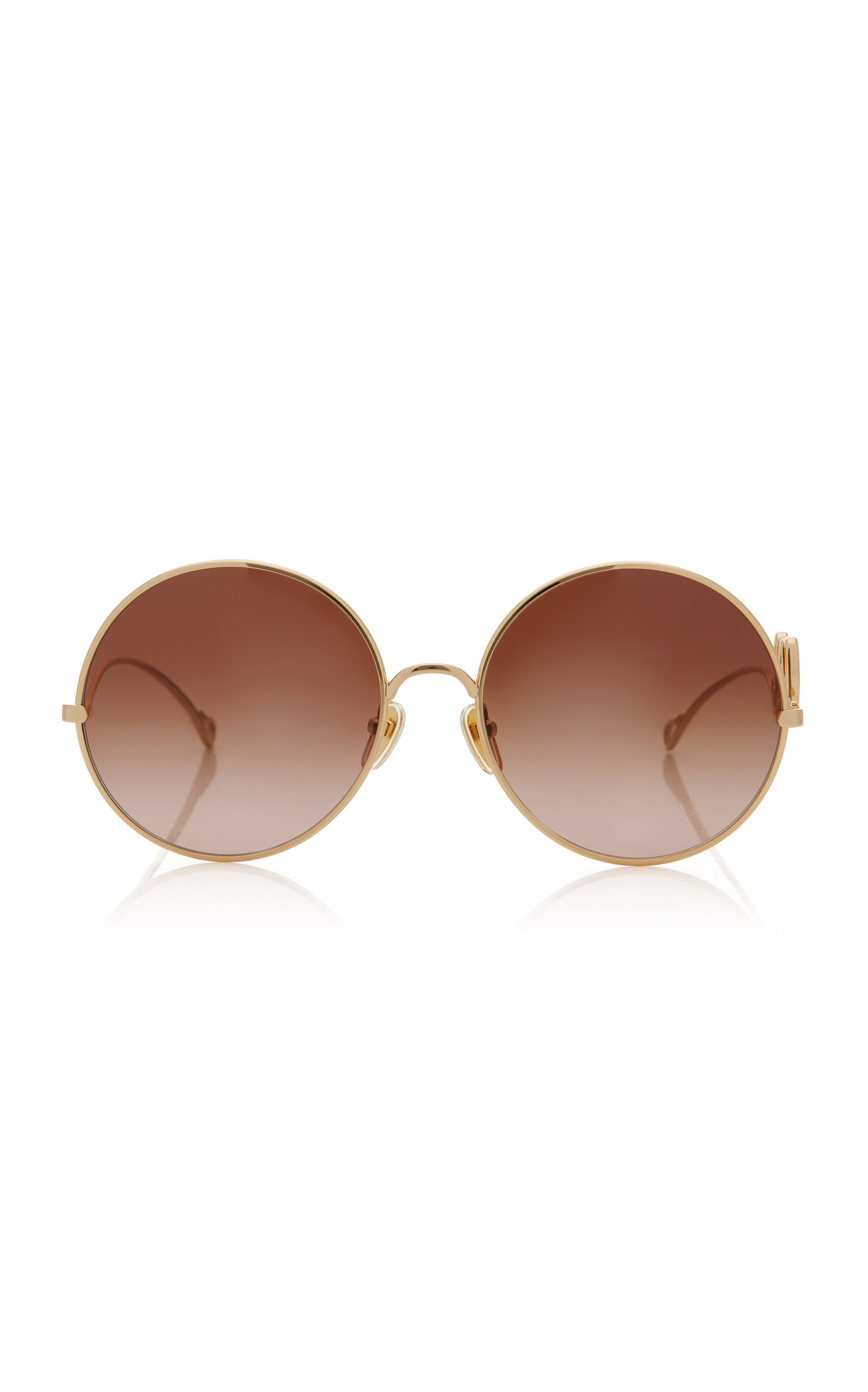 Chloé Chloé Iconic Round-Frame Metal Sunglasses - Moda Operandi | Moda Operandi (Global)