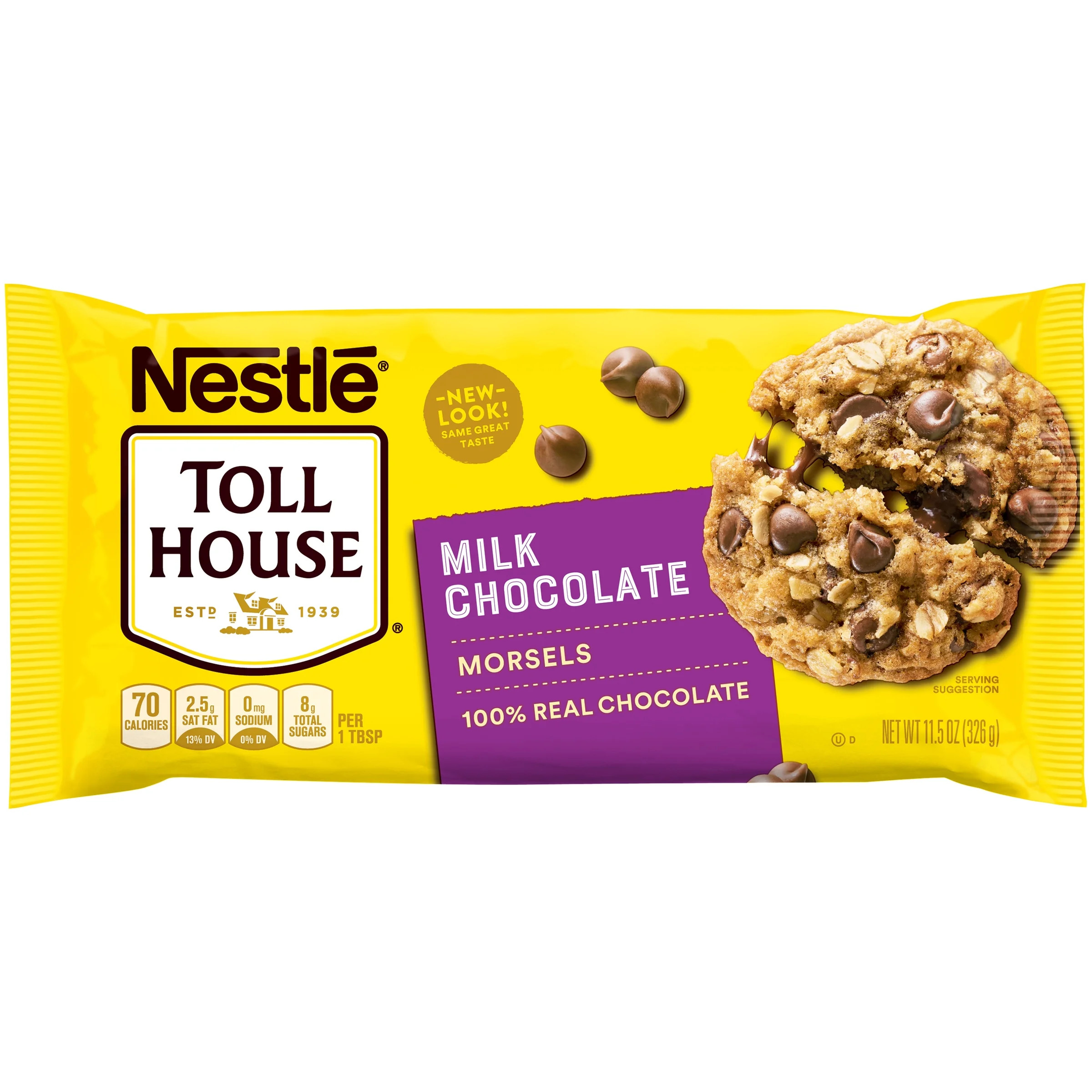 Nestle Toll House Milk Chocolate Regular Baking Chips, 11.5 oz Bag | Walmart (US)