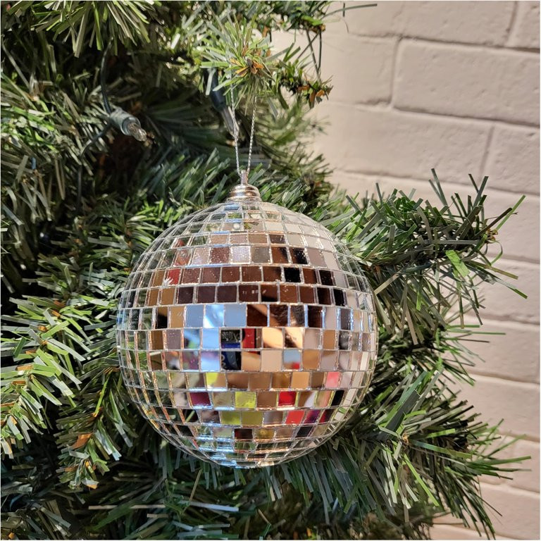 Holiday Time Silver Mirror Disco Ball Christmas Ornament, 3.94", 2.7 oz | Walmart (US)