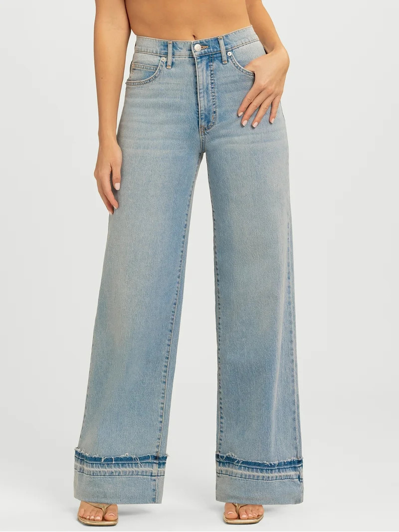 Jessica Simpson Women's and Women's Plus Freesia Wide Leg Jeans, 30", 32", and 34" Inseams, Sizes... | Walmart (US)