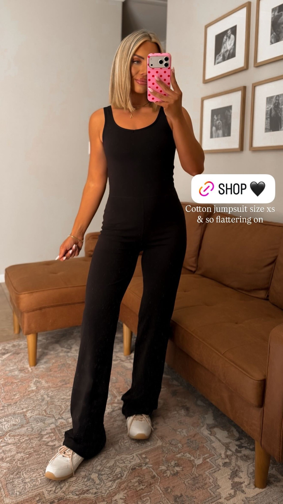 Cotton jumpsuit size xs & so flattering on