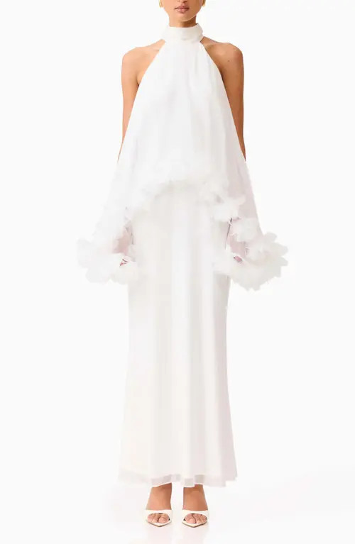 Elliatt Poppy Tiered Sleeveless Gown in White at Nordstrom, Size Small | Nordstrom