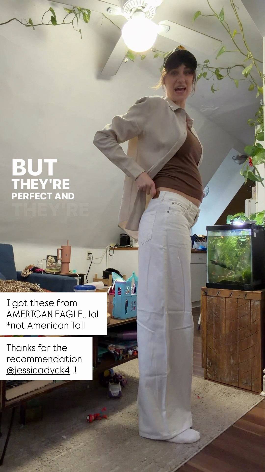 Jeans from American Eagle!
I’m wearing an 8 extra long.
I have a 36” inseam and normally wear a US6, but sized up to accommodate for my growing belly (currently 21 weeks pregnant)

#LTKBump #LTKSaleAlert #LTKTall