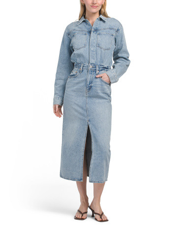 Feeling This Western Denim Midi Dress | TJ Maxx