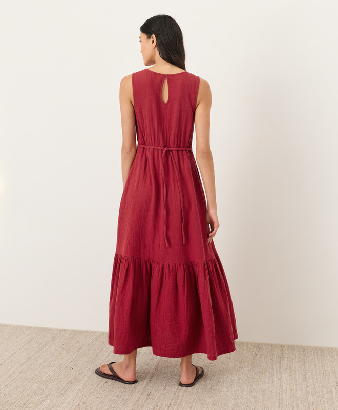 Organic Coastal Double Gauze Beach To Brunch Dress | Pact Apparel