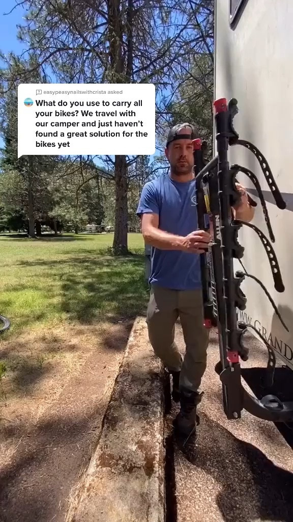 We use this bike rack for bringing our bikes camping with us in our RV. We attach to our 5th wheel but can also be attached to any hitch. Found on Amazon 

#amazon #bikes #bikehitch 

#LTKhome #LTKFind #LTKtravel