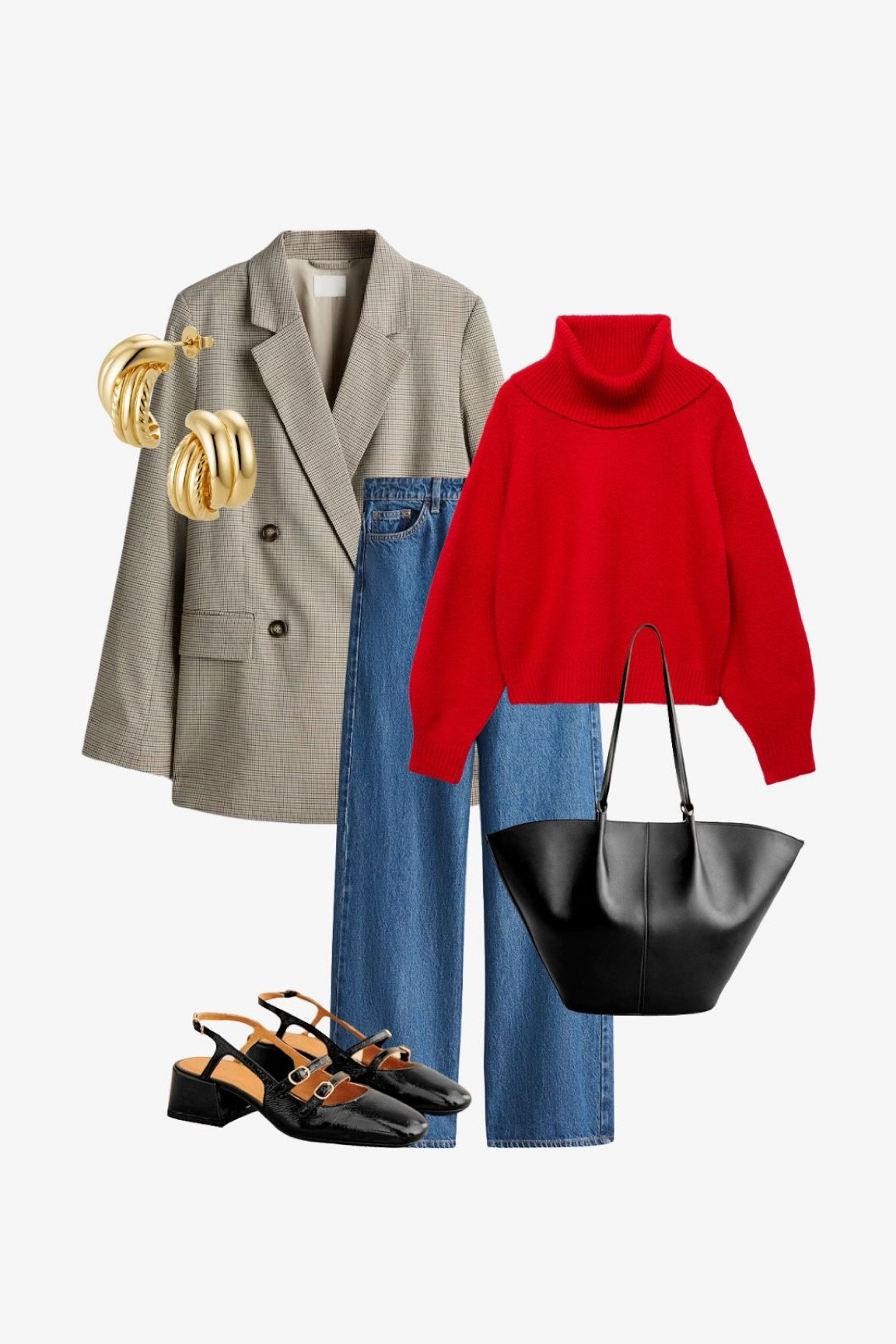 Simple and chic way to style a red jumper ❤️