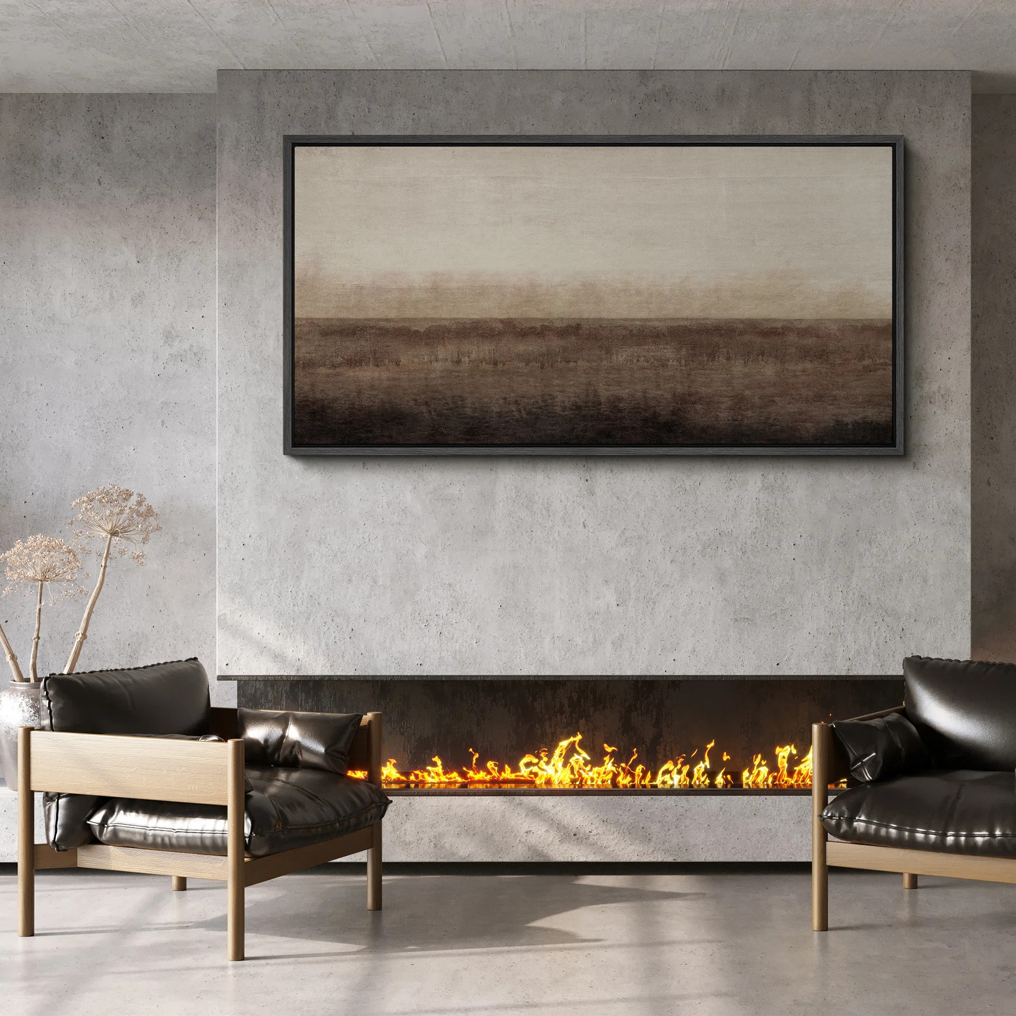 Serene Horizon Minimalist Landscape Modern Art | Wayfair North America