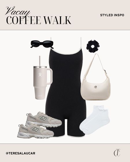 Outfit inspiration: vacay coffee walk 

Romper, Lululemon bag, new balance sneakers, ootd, outfit inspiration 

#LTKStyleTip #LTKFindsUnder50 #LTKFindsUnder100