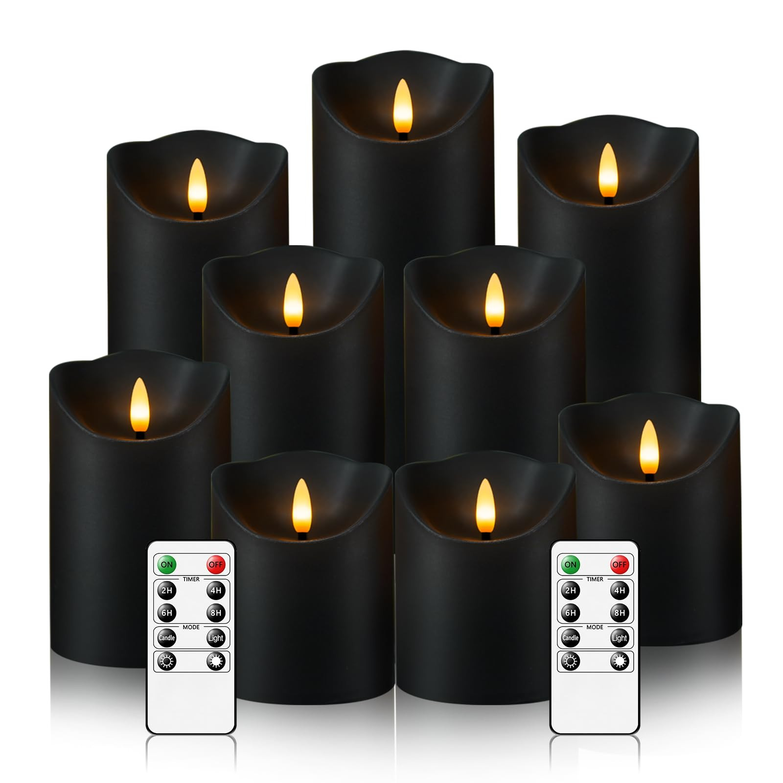 Flameless Candles with Remote, Battery Operated Flickering Flameless Candles, LED Candles with Ti... | Amazon (US)