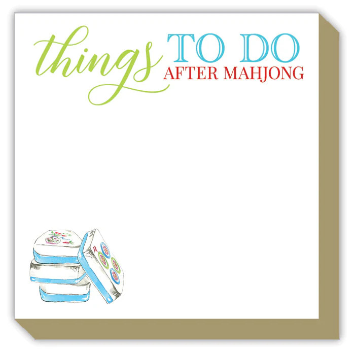 Things To Do After Mahjong Luxe Notepad | Rosanne Beck Collections