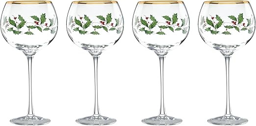 Lenox 856101 Holiday 4-Piece Wine Glass Set | Amazon (US)