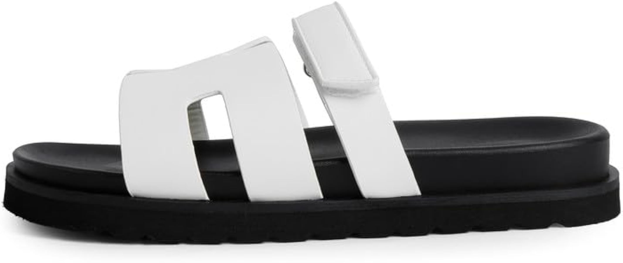Womens Flat Sandals Open Toe Slide Sandals | Amazon (US)