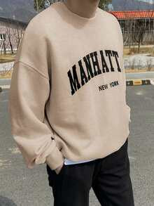 DAZY Men Letter Graphic Drop Shoulder Pullover Without Tee
   SKU: sm2208256675793812      
     ... | SHEIN