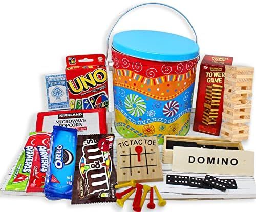 Game Night gift basket for family, kids, teens, adults | Playing card & classic games snacks & candy | Amazon (US)