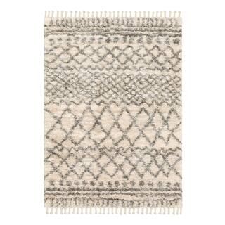Caspian Cream 6 ft. x 9 ft. Moroccan Area Rug | The Home Depot
