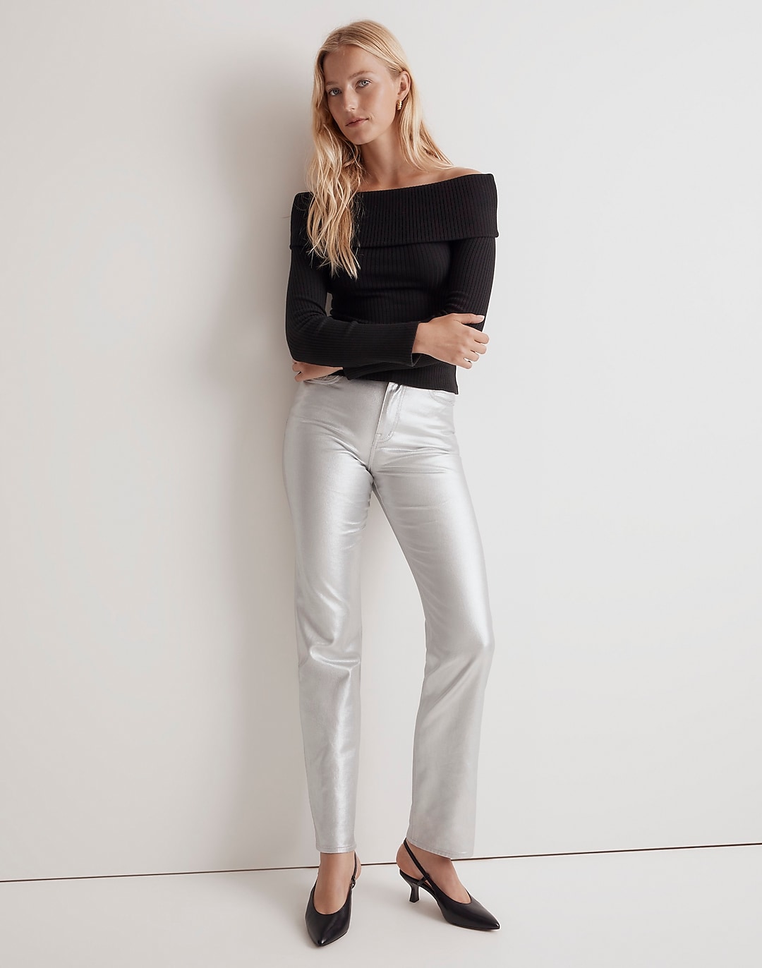 The '90s Straight Jean in Silver Foil | Madewell