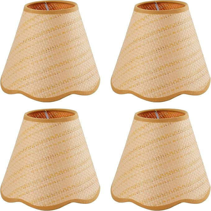 3x6 Inch Boho Woven Replacement Chandelier Lamp Shades | Amazon (US)