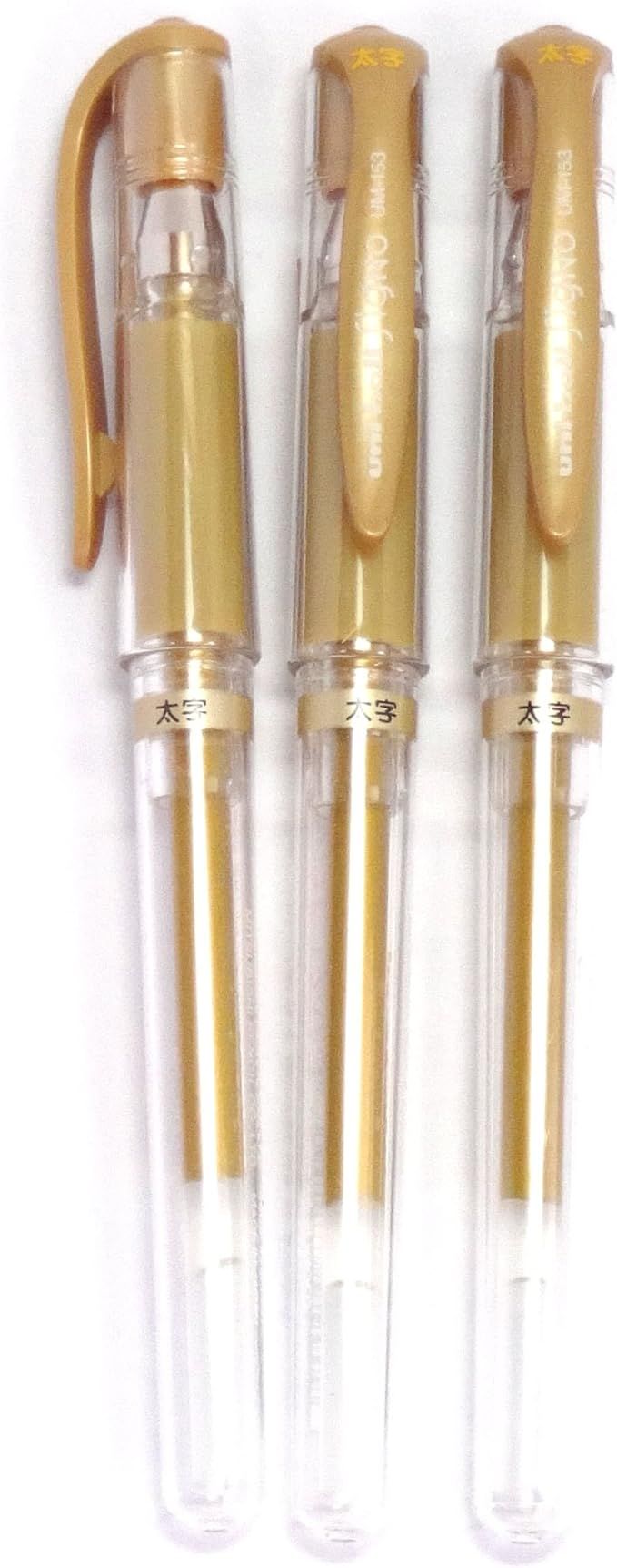 Uni-Ball Signo Broad Point Gel Impact Pen Gold Ink, 1.0mm, 3 pens per Pack (Japan import) [Komain... | Amazon (US)