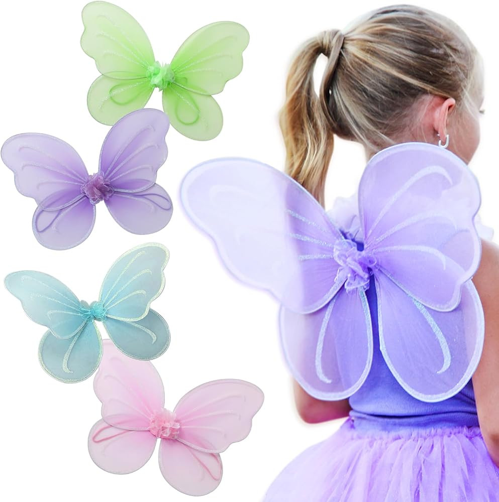 Butterfly Craze Girls' Fairy, Angel or Butterfly Wings – Costume Accessories for Parties – Co... | Amazon (US)
