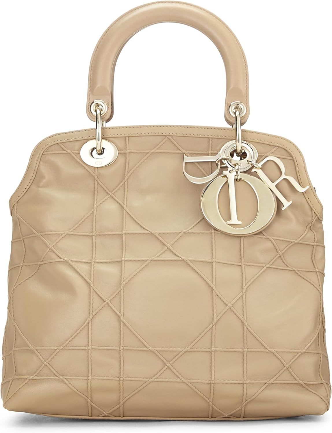 Amazon.com: Dior, Pre-Loved Beige Cannage Lambskin Granville Tote Small, Beige : Luxury Stores | Amazon (US)