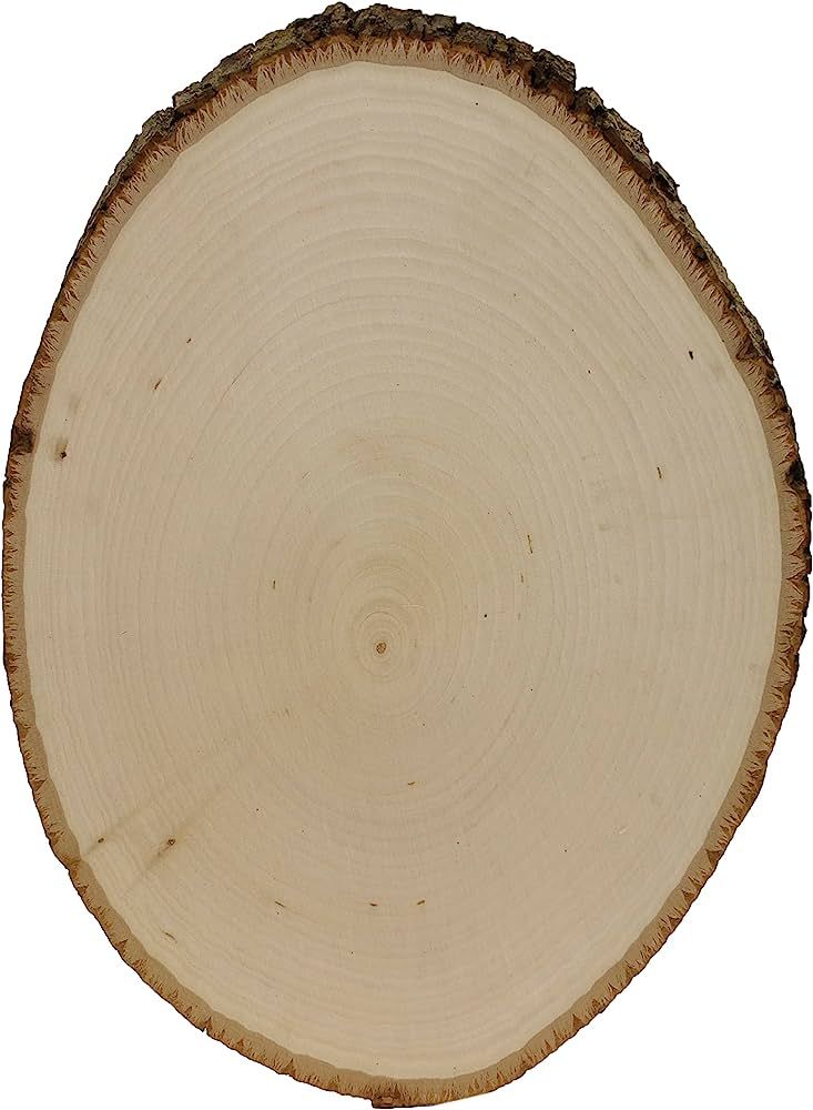 Walnut Hollow Basswood Round Medium with Live Edge Wood (Pack of 1) - For Wood Burning, Home Déc... | Amazon (US)