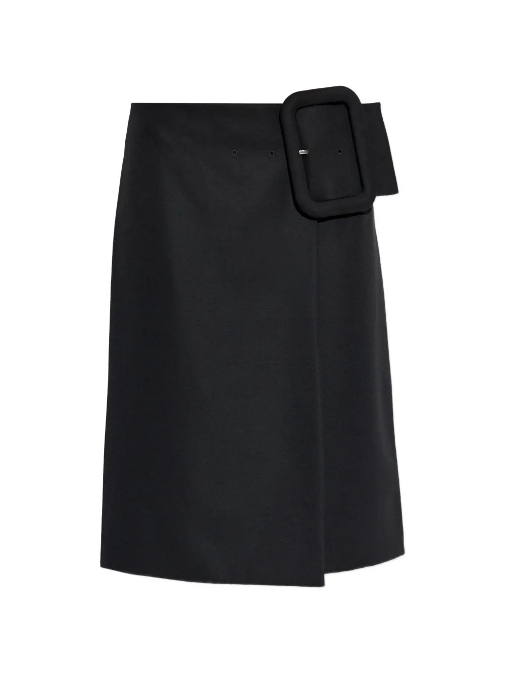 AMI Paris Buckle Midi Skirt | Black | FARFETCH | Farfetch Global