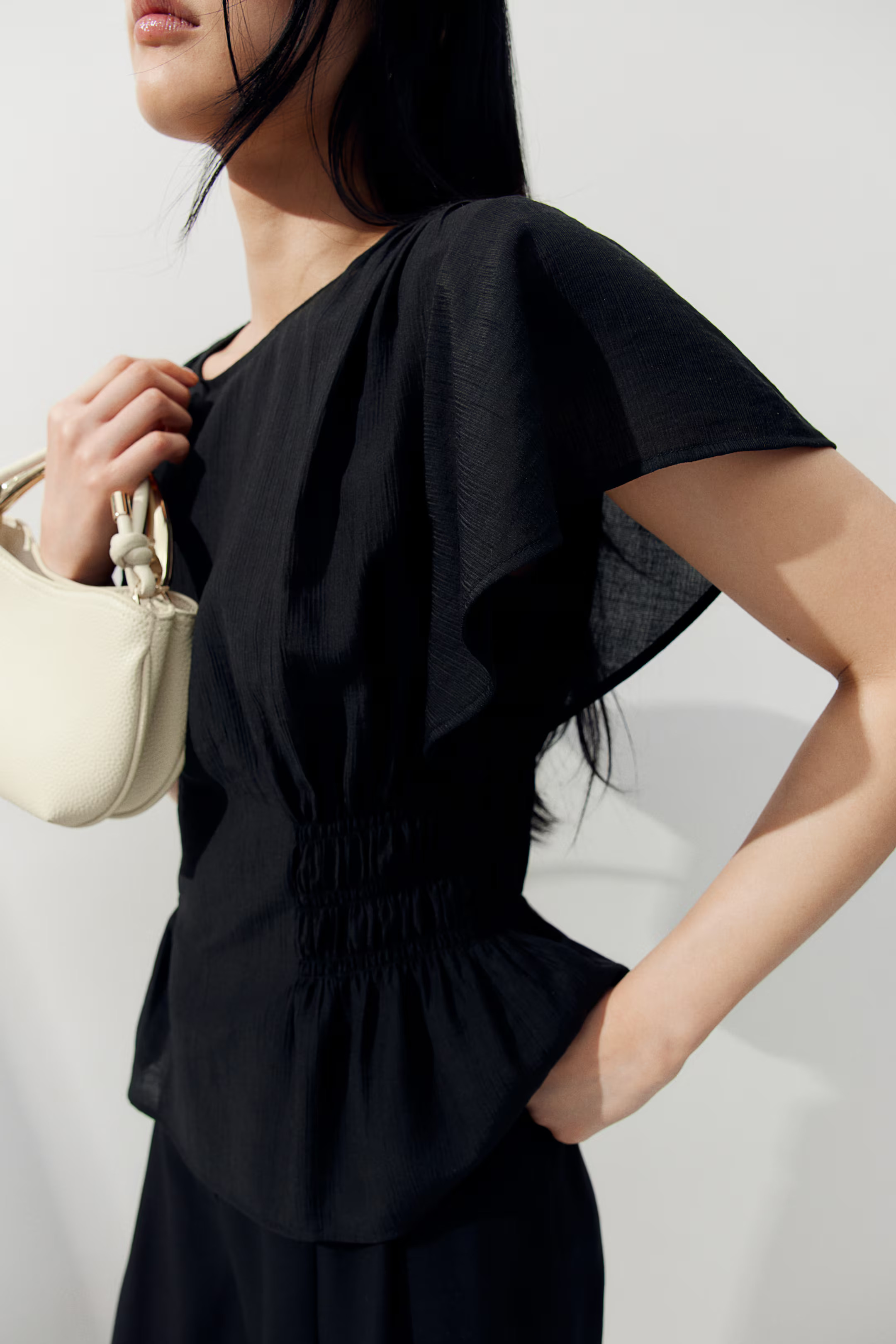 Textured-weave blouse | H&M (UK, MY, IN, SG, PH, TW, HK)