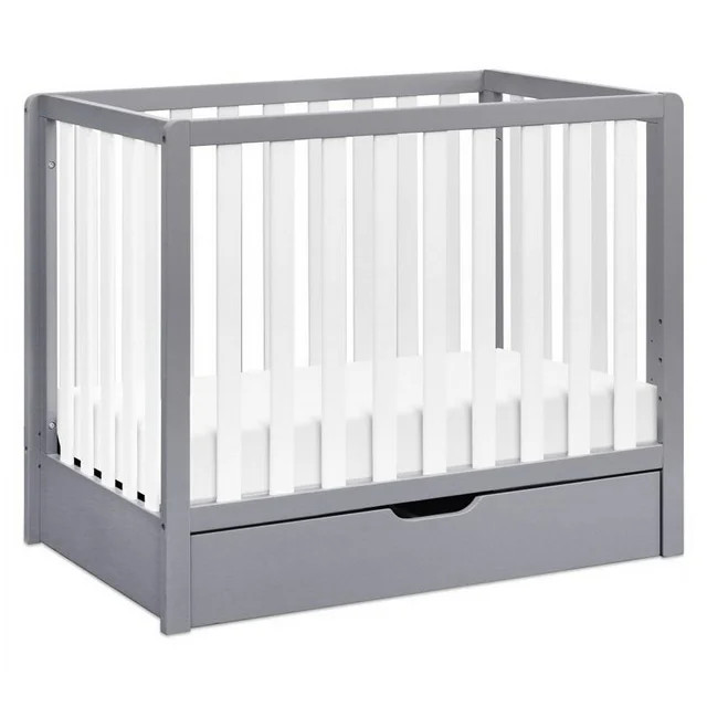 Carter's Colby 4-in-1 Convertible Mini Crib with Trundle in Gray and White | Walmart (US)
