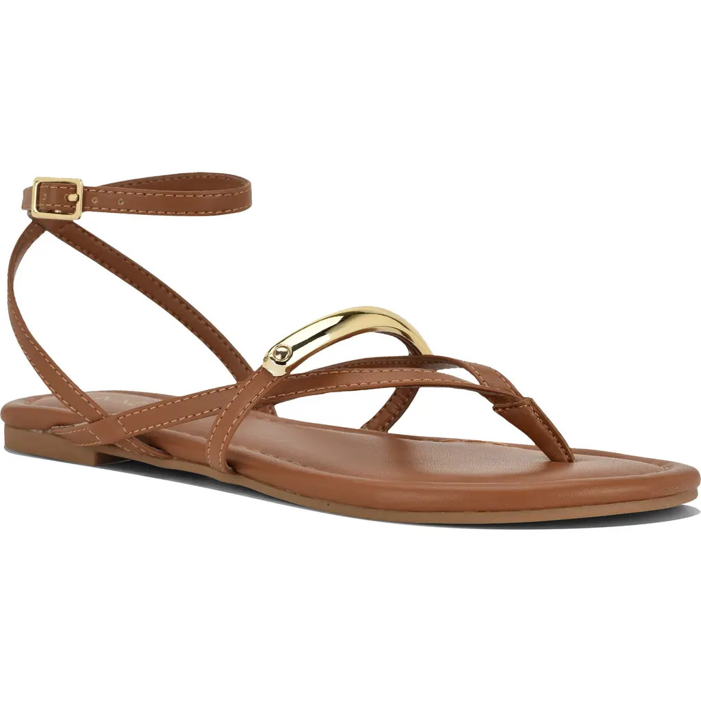 Nine West Bretta Ankle Strap Sandal in Medium Brown at Nordstrom, Size 9 | Nordstrom