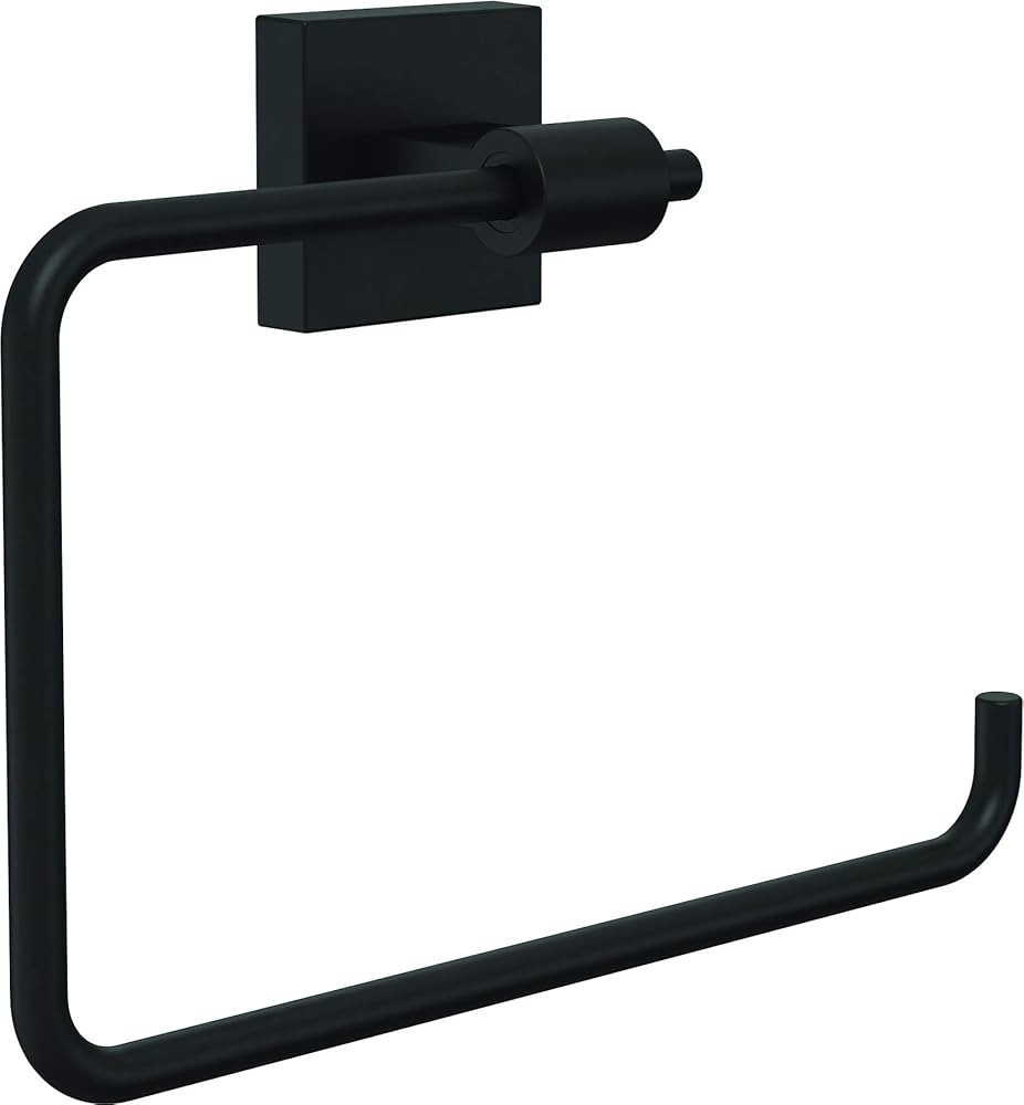 Franklin Brass MAX46-FB Maxted Towel Ring, 7.87 x 2.15 x 6.04 Inches, Matte Black | Amazon (US)