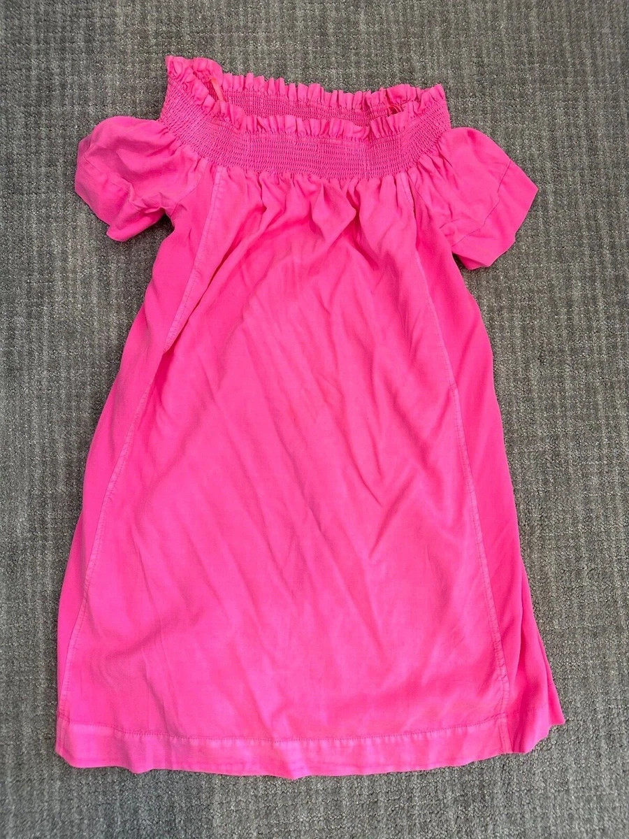 Vineyard Vines Women's Size L off the shoulder sundress flourescent pink | eBay US