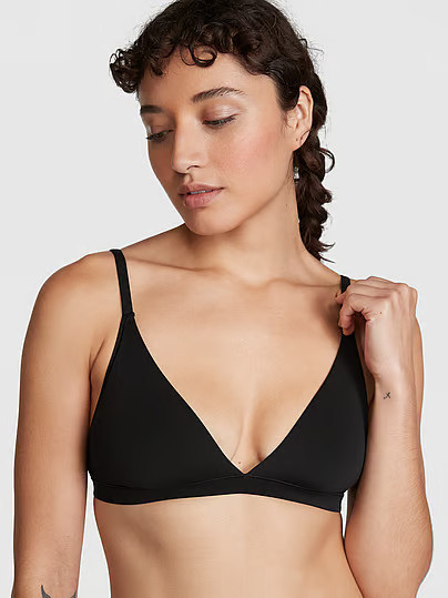 Comfort Unlined Triangle Bralette, Black, L - Women's Bralettes - PINK | Victoria's Secret (US / CA )