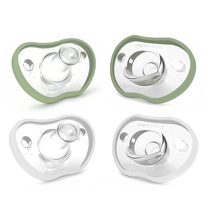 Nanobebe Baby Pacifiers 0-3 Month - Orthodontic, Curves Comfortably with Face Contour, Award Winn... | Amazon (US)