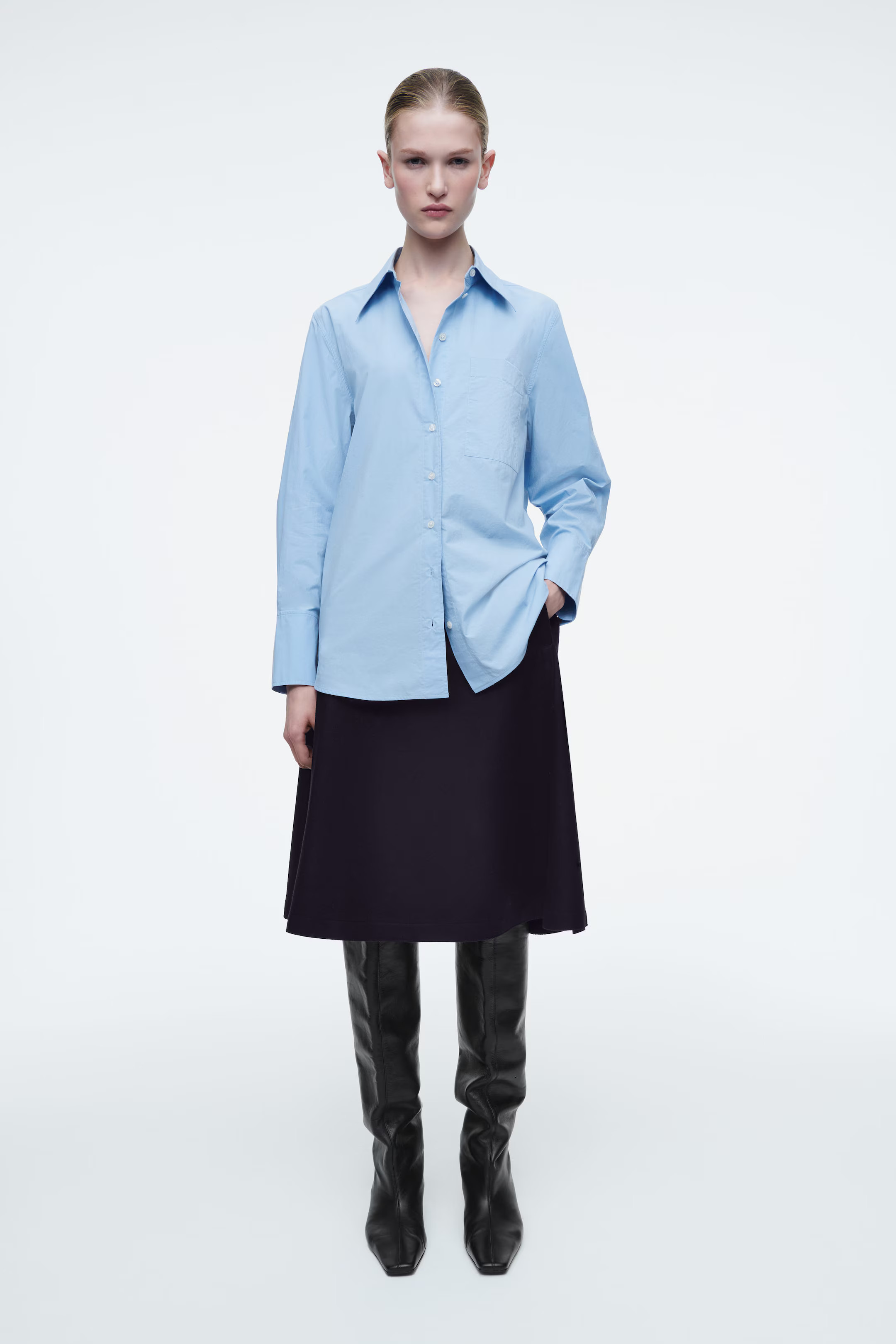 OVERSIZED TAILORED SHIRT - LIGHT BLUE | COS (EU)
