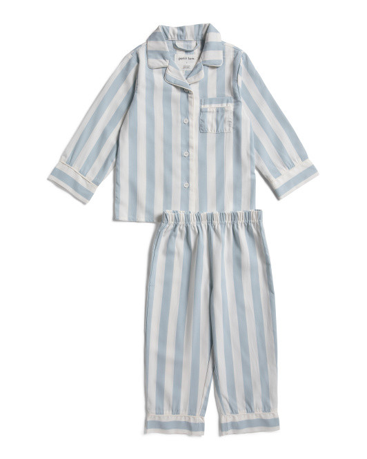 Toddler Little Girls 2pc Woven Pajama Set | TJ Maxx