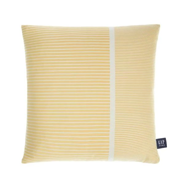 Gap Home Asymmetrical Stripe Decorative Square Throw Pillow Mustard 20" x 20" | Walmart (US)