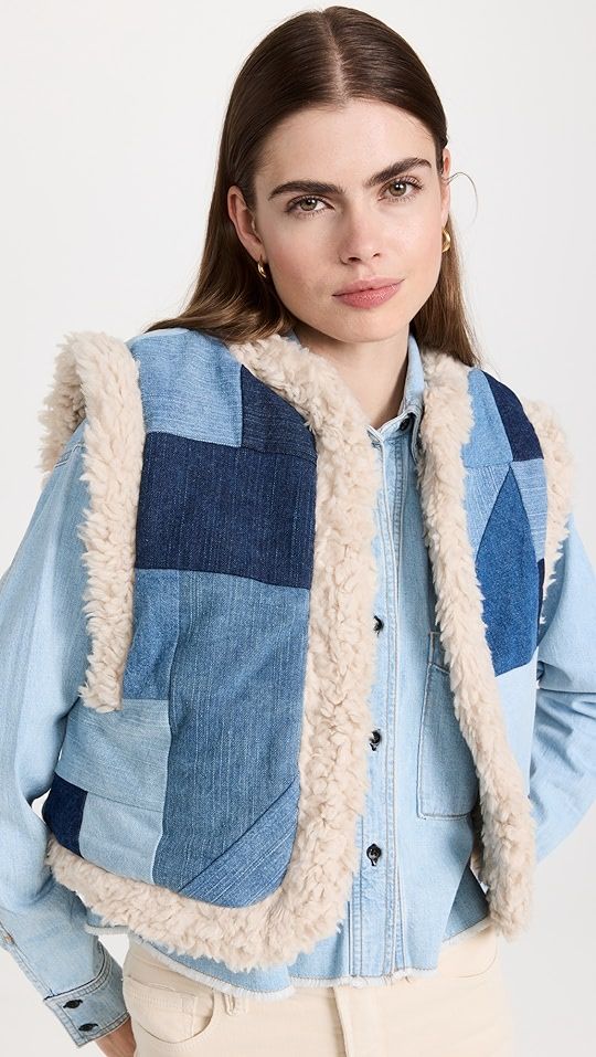 Diego Denim Patched Vest | Shopbop