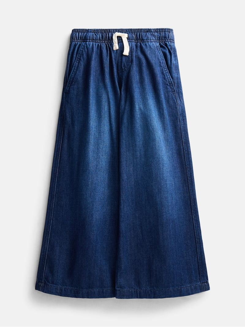 Wonder Nation Girls Twill Wide Leg Pant, Sizes 4-18 & Plus | Walmart (US)